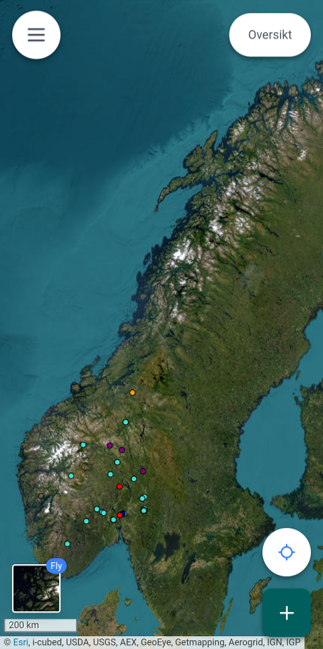 Kartvisning i Artsjakt